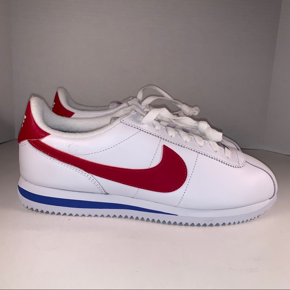 Nike Cortez Leather OG White Red Blue Size 10